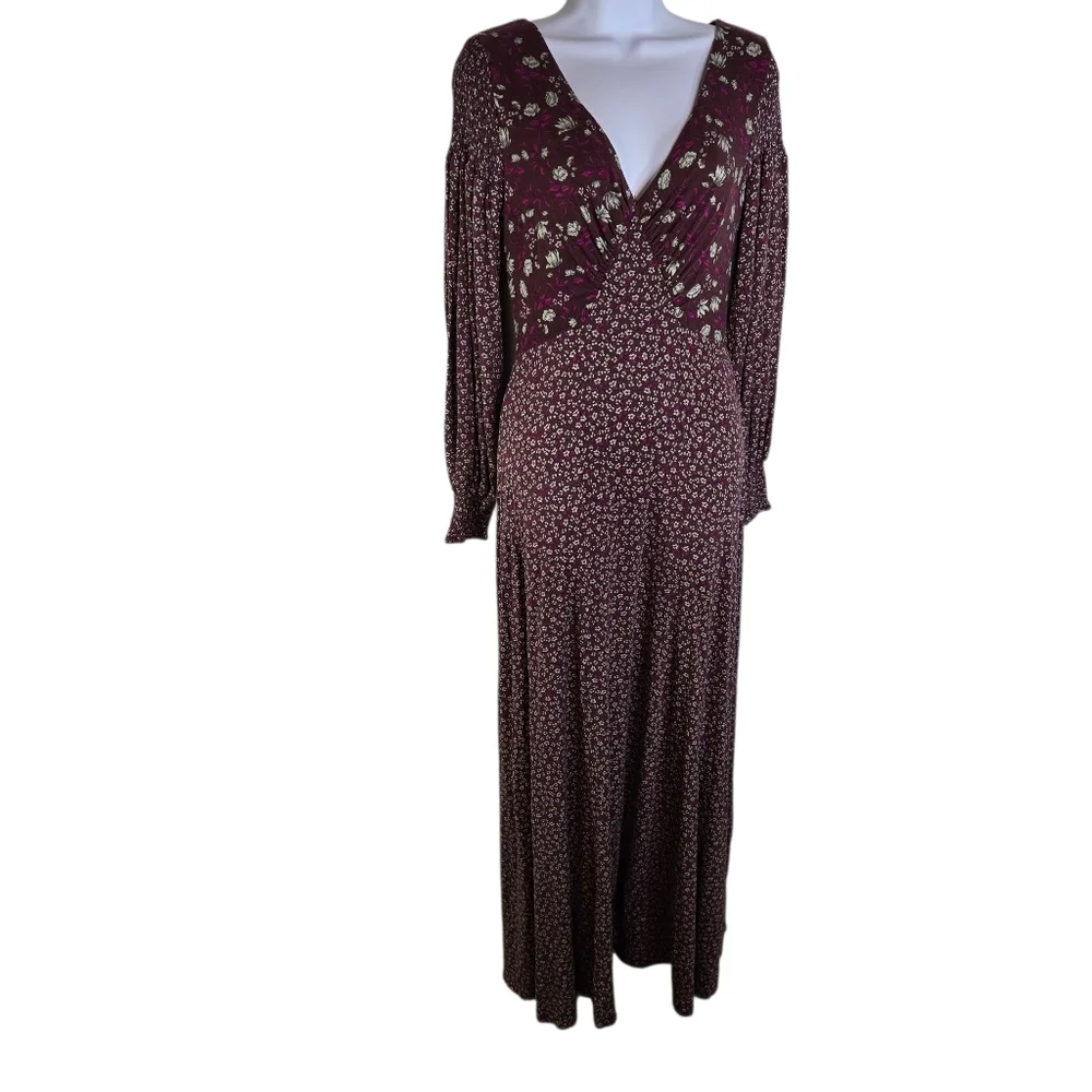 Free People Love Story Floral Long Sleeve Maxi Dress